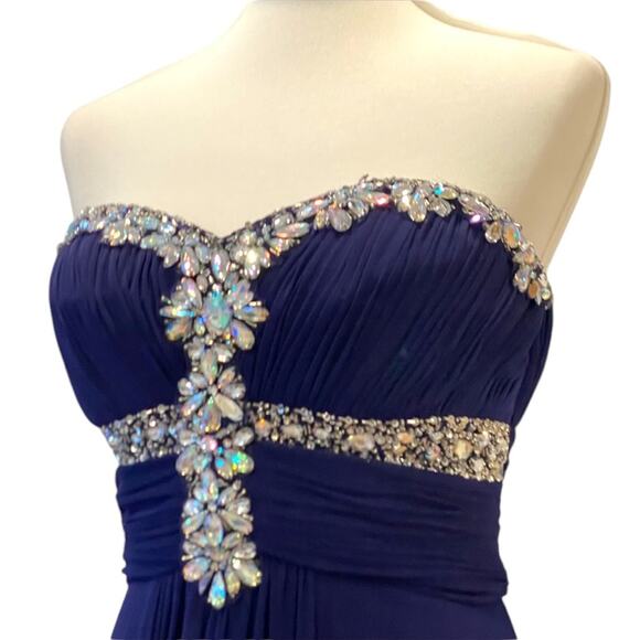 Cache Vintage Formal Strapless Dress 10 Holiday Party Long Dress Gown Y2K Style - Picture 4 of 17